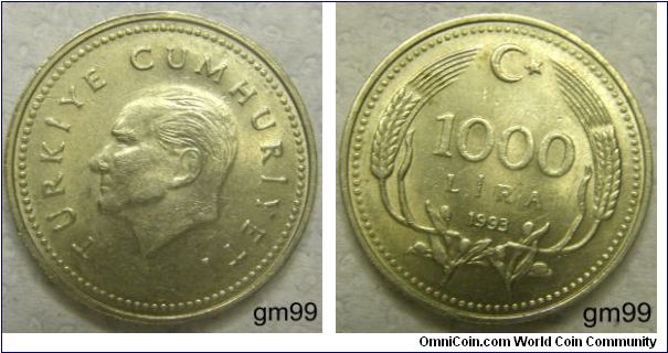 Turkey km988 100 Lira (1988-1994)