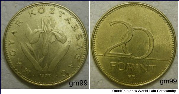 Hungary km696 20 Forint (1992+)