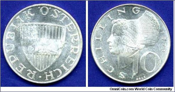 10 shillings.
Austrian republic.


Ag640f. 7,5gr.