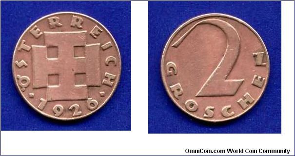 2 groschen.
Austrian republic.


Br.