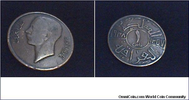 king of iraq 
ghazi I.

1 fils.