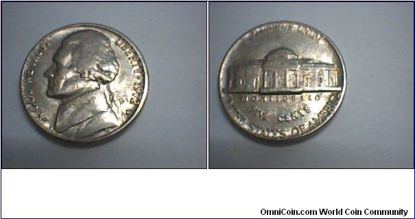 us 5 cents,1972-D.