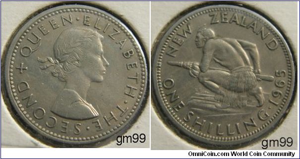 New Zealand km27.2 1 Shilling (1953-1965)