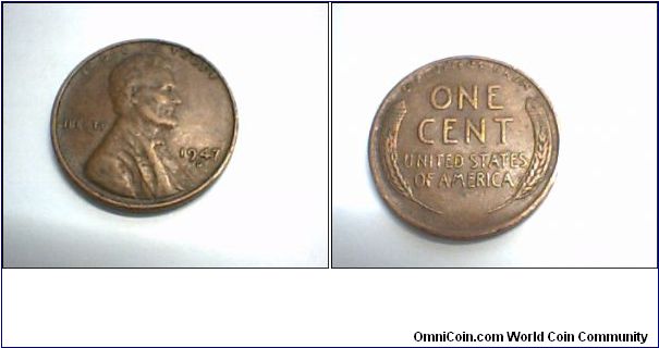 US 1 CENT 1947-D.