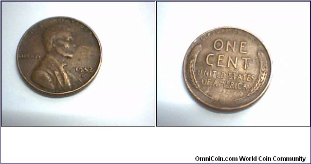 US 1 CENT 1952-D.