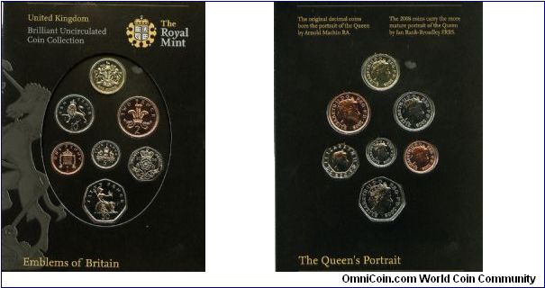 The last issue of the old British circulating coin design