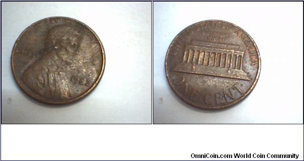 US 1 CENT 1982. FOR SALE. NEDAL_A@YAHOO.COM