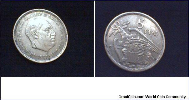 SPAIN. 1957 5 PTAS

FOR SALE.