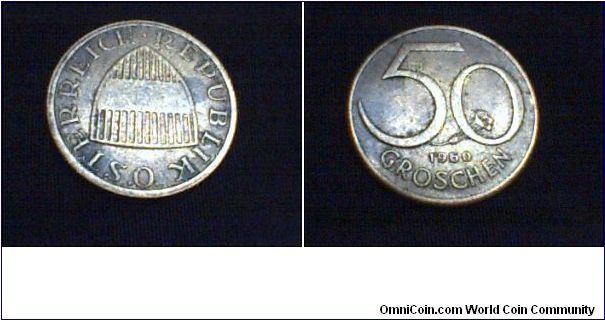 AUSTRIA. 50 GROSCHEN 1960.

FOR SALE.