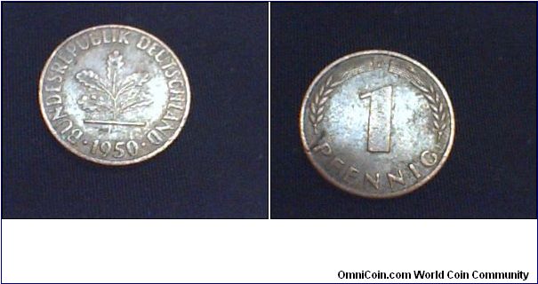 GERMANY. 1 PEFNNIG
1950.

FOR SALE.