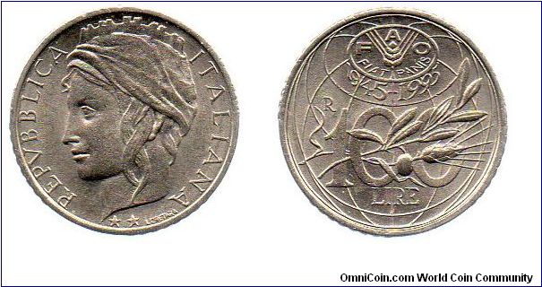 1995 100 Lire - FAO