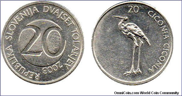 2003 20 Tolarjev - Whiteork st