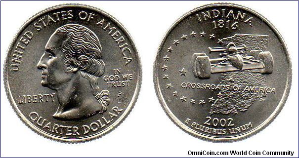 2002 quarter dollar - Indiana