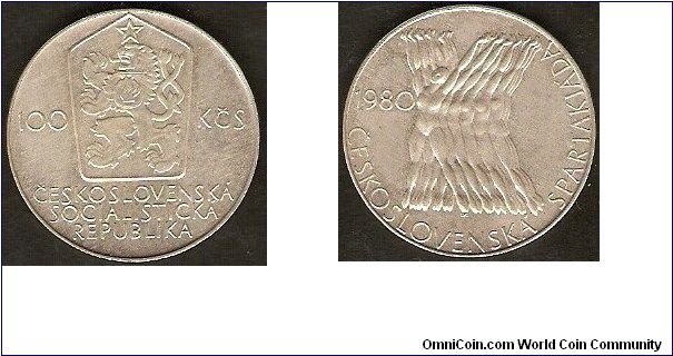 Czechoslovakia
100 korun
5th Spartakiade games
0.500 silver