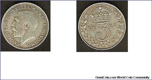 3 pence
George V
0.500 silver