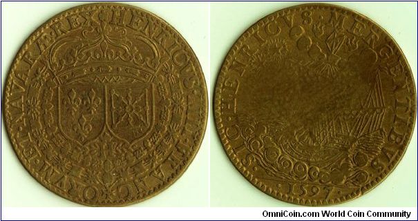 Jeton issued during reign of Henri IIII of France