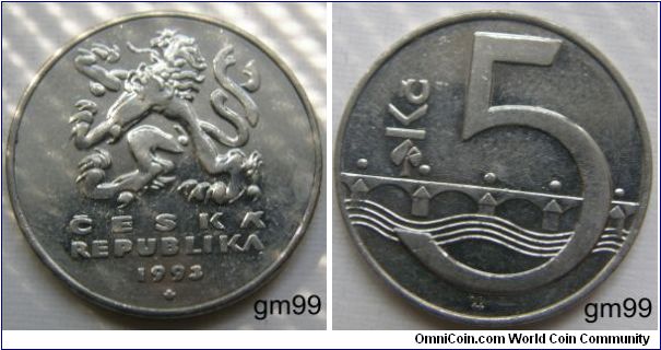 Czech Republic km8 5 Korun (1993+)