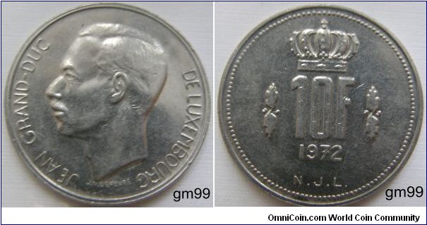 Luxembourg km57 10 Francs (1971-1980)