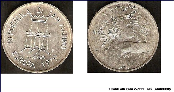 1000 lire
allegory
0.835 silver
