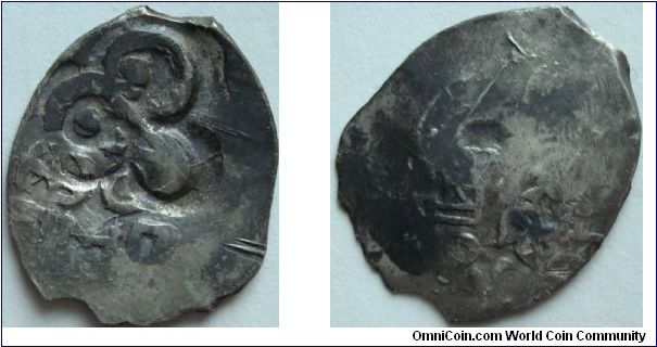 AR Denga of Theodor Olgovich. Ryazan'tamga on an imitation of jujid dirhem. Weight 1.16g (AR)