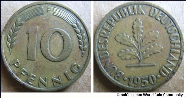 10 Pfennig Germany
1950