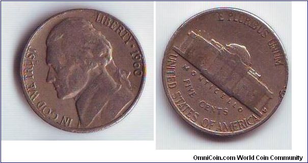 FIVE CENTS USA 1960
