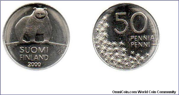 2000 50 pennia - Polar bear