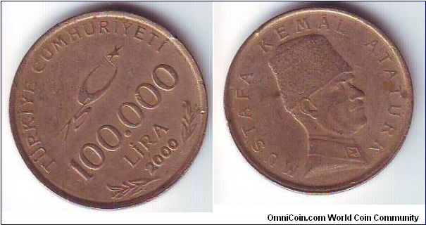 100.000 LIRA 2000
MUSTAFA KEMAL ATATURK