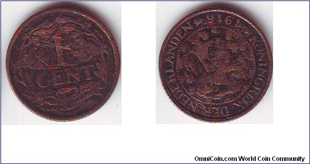 1 CENT 1916 KONINGRIJK DER NEDERLANDEN