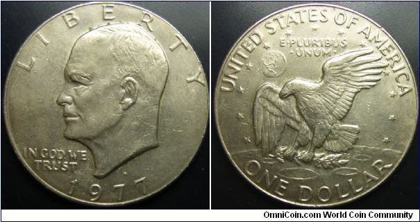 US 1977 dollar. Mintmark D. Special thanks to slowly by slowly!