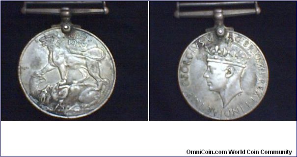 UK ...WAR II MEDAL..1939-1945.

FOR SALE 
NEDAL_A@YAHOO.COM