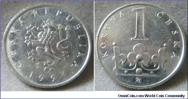 Czech Republic, 1 Koruna, 1994.