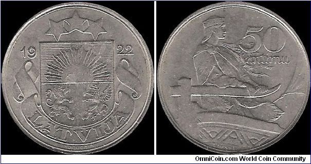 50 Santims 1922