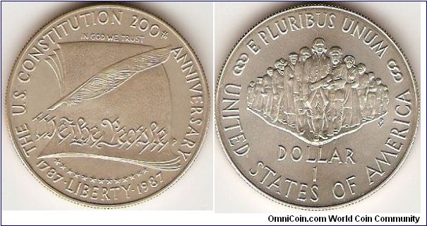 1 dollar
Constitution Bicentennial commemorative