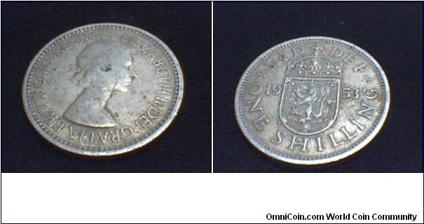 Great Britain  1 Shilling Scottish Arms