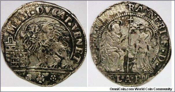 Italian States - Venice, Republic, Medi (1/2) Ducato, 1779 (LAF). 11.7000 g, 0.8264 Silver, .3108 Oz. ASW. Fine. Note: In Venice, coins continued to be struck by hand until late 18th century.