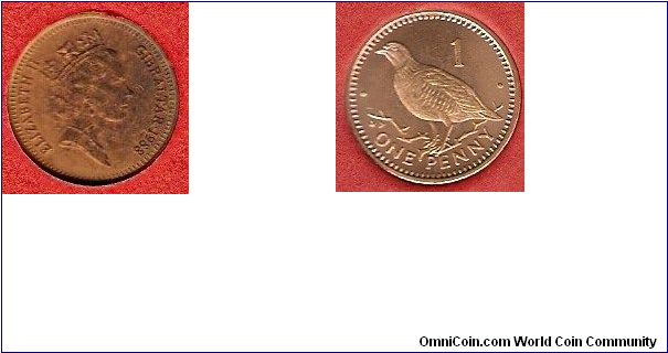 1 penny
Barbary partridge
effigy of Elizabeth II by Raphael Makhlouf
bronze