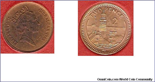 2 pence
Europa Lighthouse
effigy of Elizabeth II by Raphael Makhlouf
bronze