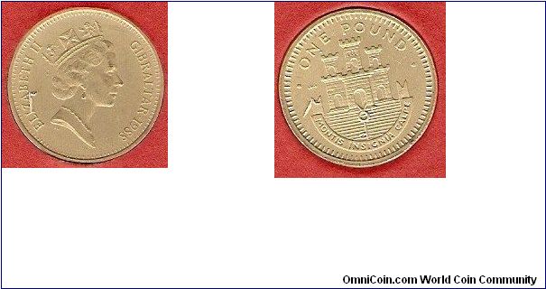 1 pound
Coat of Arms of Gibraltar
effigy of Elizabeth II by Raphael Makhlouf
nickel-brass