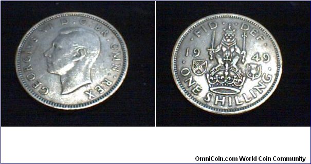 Great Britain  1 Shilling Scottish crest (1949-1951)
