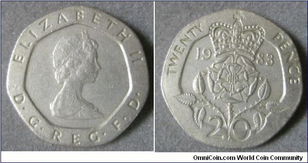 United Kingdom, Queen Elizabeth II, 10 Pence. 1983.