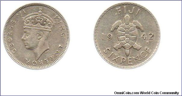 1942s 6 pence - turtle