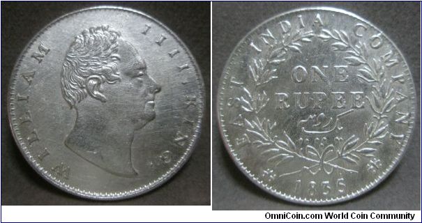 East India Company, King William IIII, One Rupee, Silver. 1835
