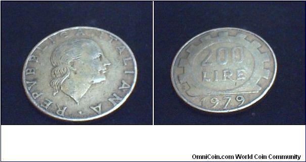 Italy  200 Lire 1979.