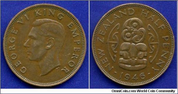 Half penny.
George VI (1936-1952) King & Emperor.


Br.