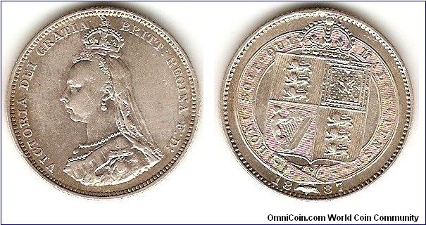 shilling
Victoria, jubilee head
silver