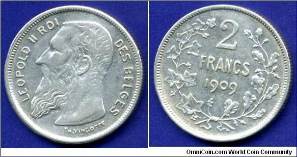2 Francs.
Leopold II (1865-1909) Roi Des Belges.


Ag835f. 10gr.