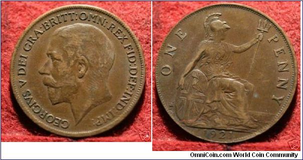 GB 1921 King George V Penny