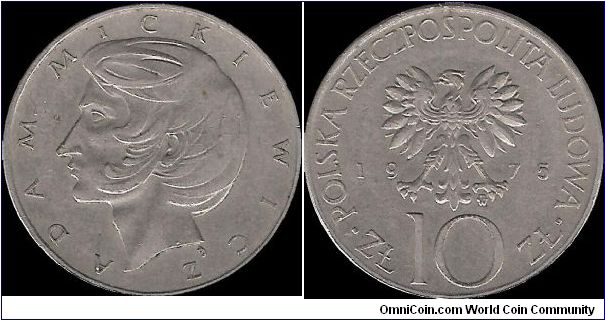 10 Zlotys 1975 MW