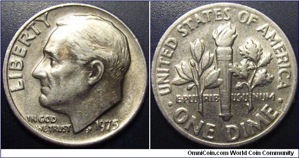 US 1975 dime, no mintmark. Special thanks to Arthrene!